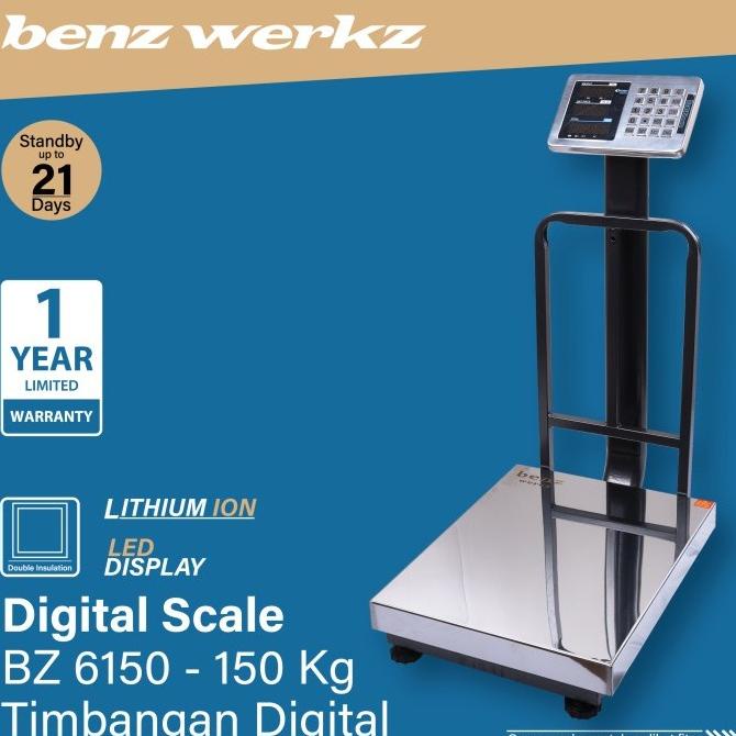 Timbangan Digital / Timbangan Duduk Expedisi Paket 150 Kg Benz Werkz