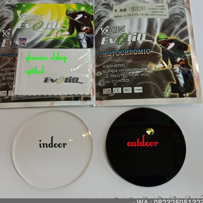 Terbaru Lensa Minus Photocromic Evoliq Original Hitam Pekat