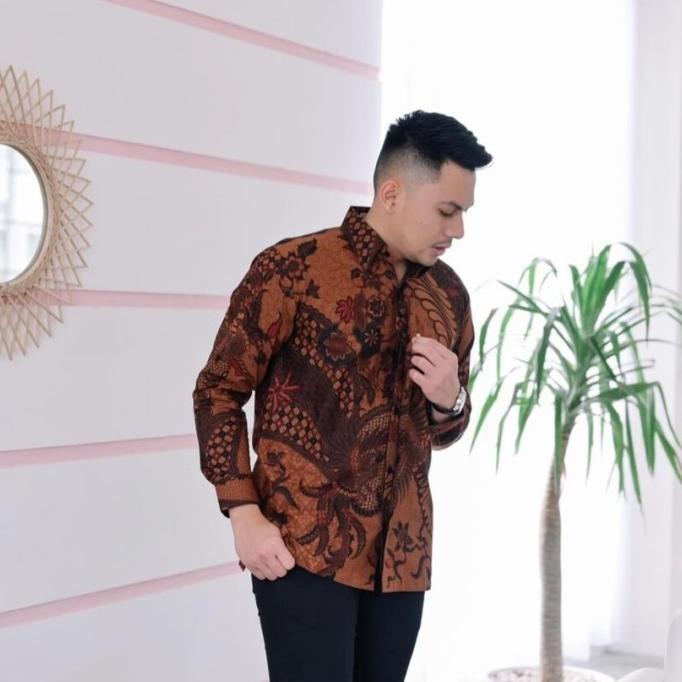 Sale Bagus Batik Pria Panjang Furing Katun Baturaden Motif Tulis Merak Xxxl