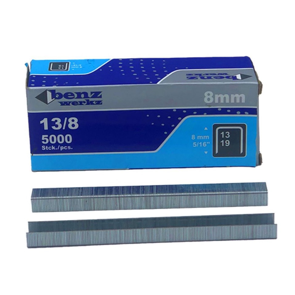 

8.8 Product HOT Isi Staples Manual / Staples Tembak Guntacker Merek BENZ WERKZ / RAPID RAPIDE Original Uk. 13/8mm (8mm) - untuk Pengerjaan Jok Motor, Jok Mobil, Sofa, Funiture, Kayu