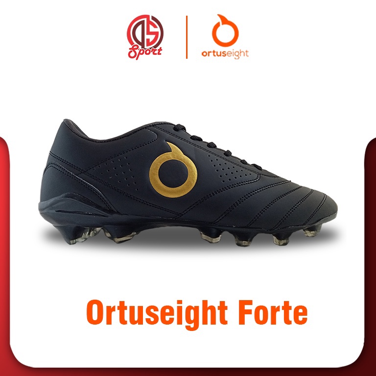 TERBARU Sepatu Bola Ortus Forte Savage Ortuseight Hitam Gold Komponen Original