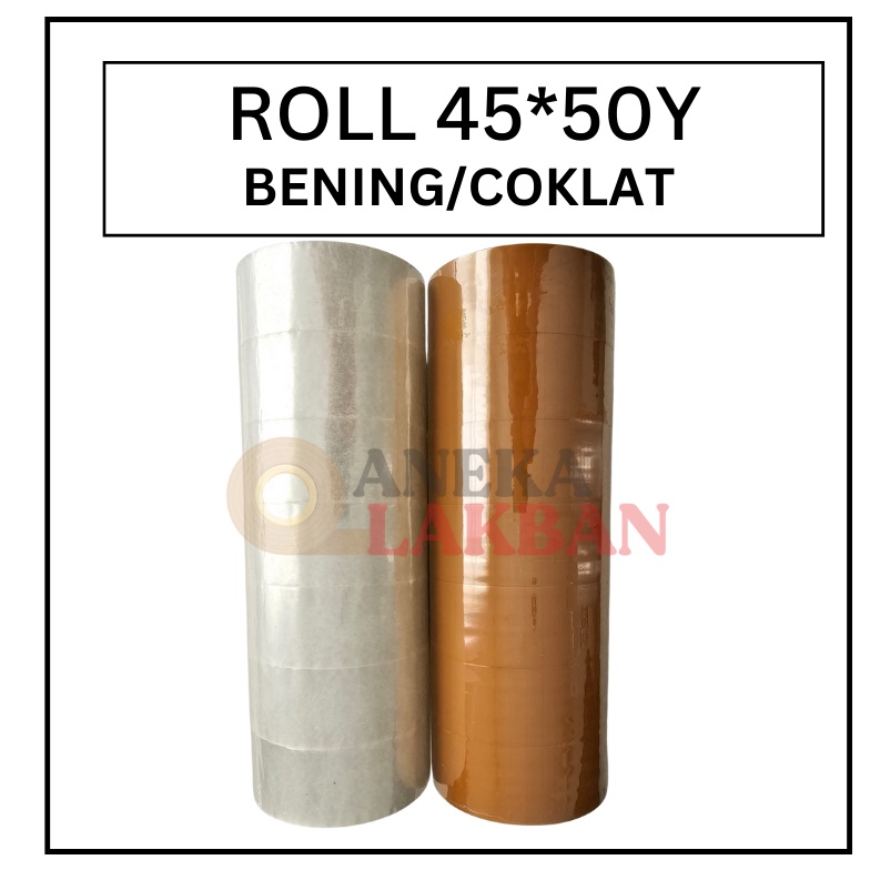 

5.5 STOK READY [1 ROLL ISI 6 PCS] HORICI LAKBAN OPP BENING COKLAT 2" INCH 45MM x 50 Yard ISOLASI BENING COKLAT TERMURAH