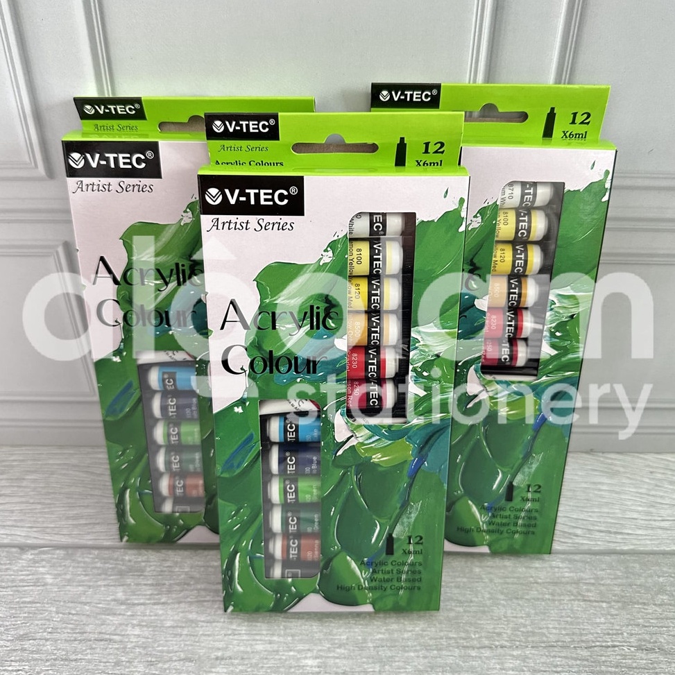 

SATU SET ( 12 WARNA x 6 ML ) Cat Acrilyc Cat Akrilik Cat Acrylic V-Tec 6 ML 12 Warna gvmm9