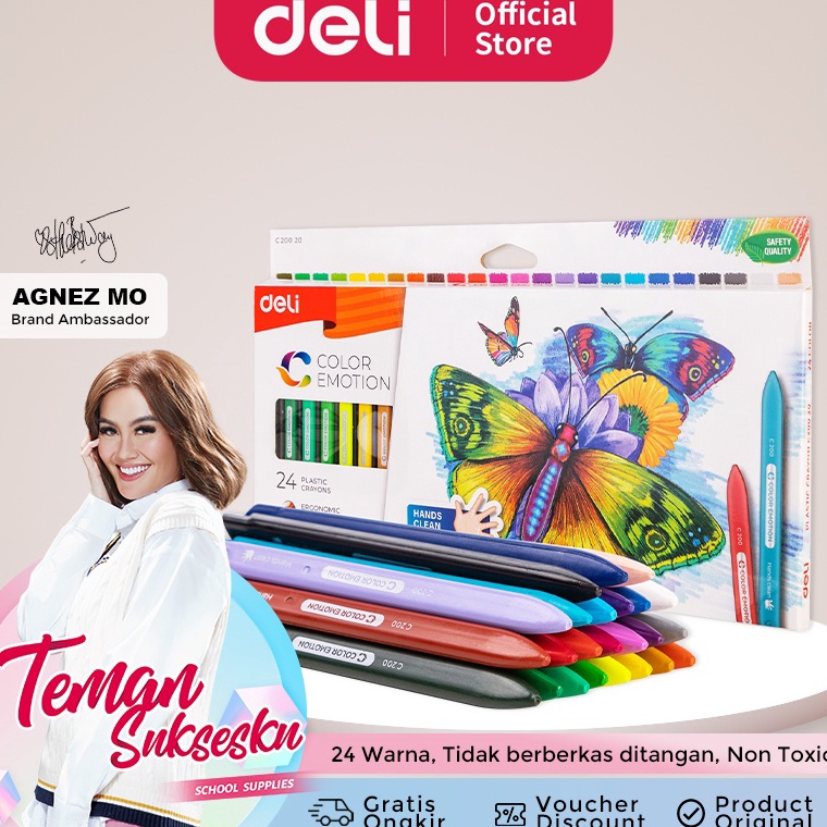 

6.6 Flash Sale Deli Krayon Sekolah 12/18/24 Warna Cerah Bentuk segitiga ergonomis tidak beracun EC20010