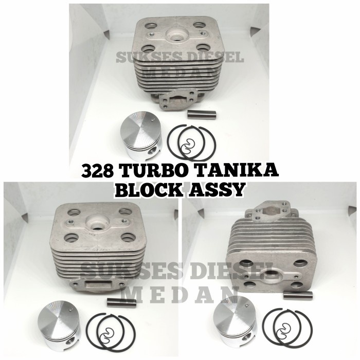 328 Turbo Cylinder Block Assy Blok Mesin Potong Rumput Tanika 328TURBO