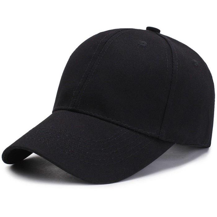 Topi Baseball cap : BASIC PLAIN CAP - Topi baseball topi polos topi pria - BLACK(C9E8) Topi Pria Top