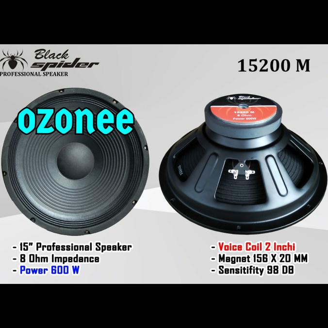 SPEAKER BLACK SPIDER 15200M 15200 M 15 INCH ORIGINAL