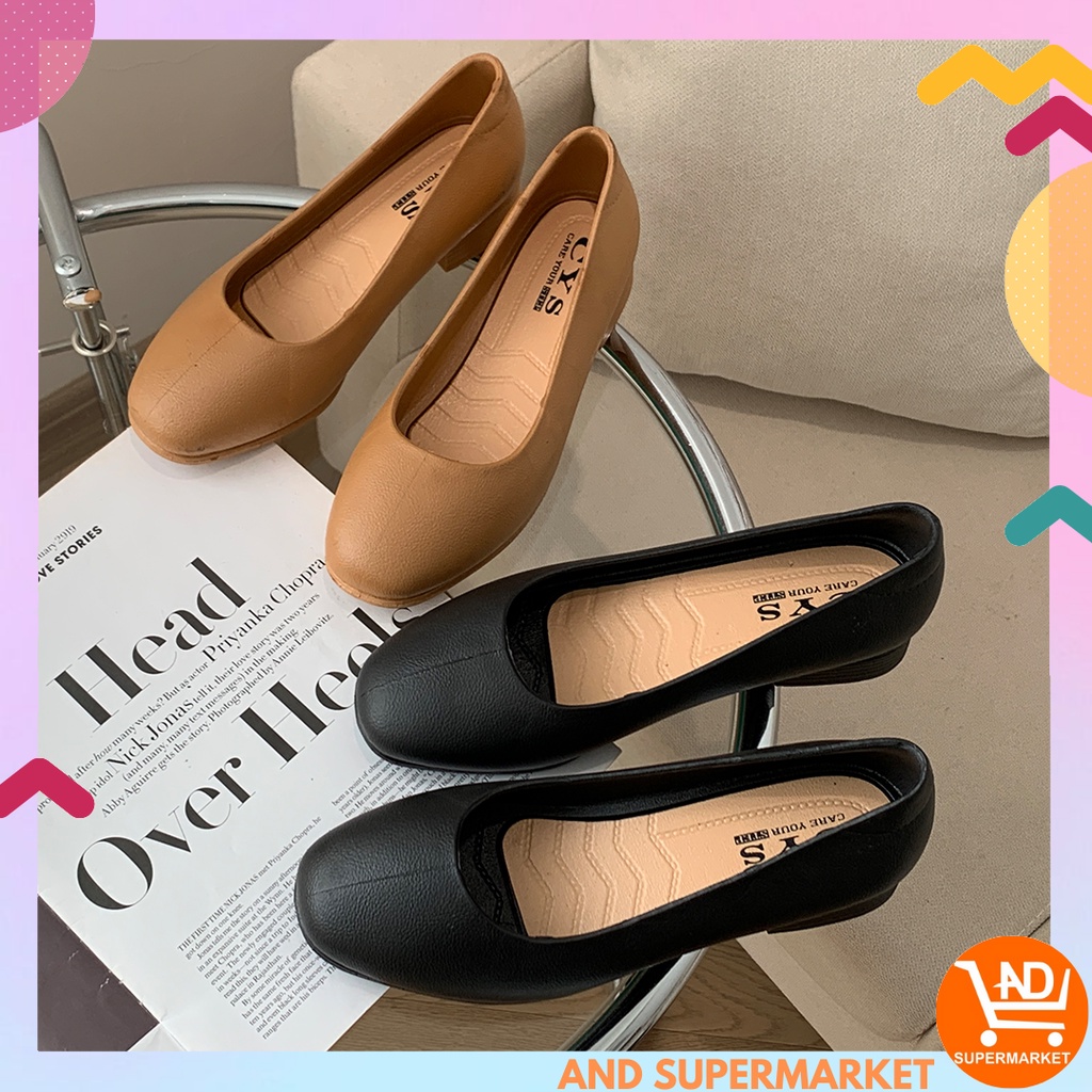 Sepatu Pansus Wanita Kekinian Korea Sepatu Kerja Hak 3 CM Wanita Sandal Flat Shoes Elegan SPT-79