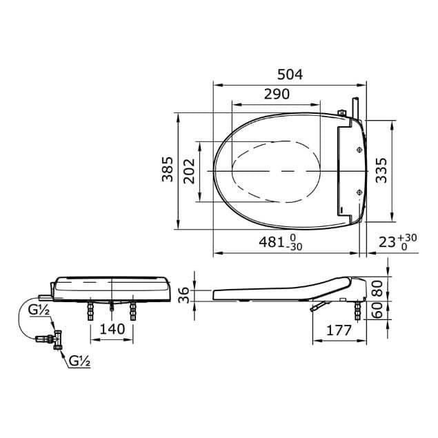 Tutup Closet Ecowasher Toto Tcw07S / Tcw07Sw