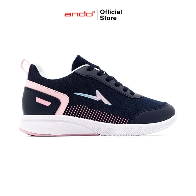 Ando Official Sepatu Sneakers Lalajo Wanita Dewasa - Biru Tua/Merah Muda