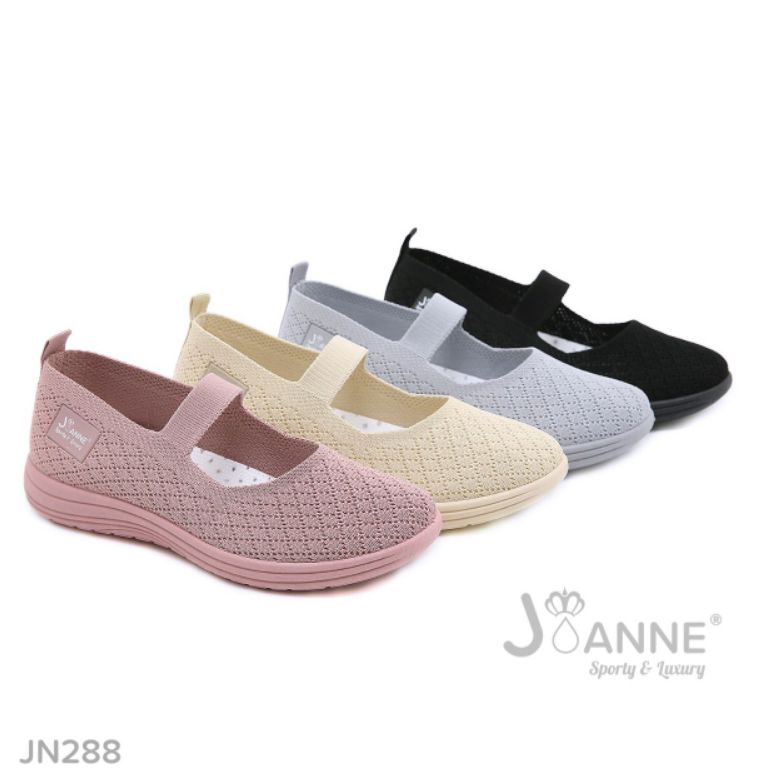 TOP SALE [JOANNE] Sepatu Flyknit Flat Shoes Import JN288