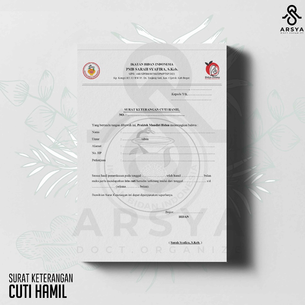 

[ART. J38K] Surat Cuti Melahirkan | Formulir Cuti Melahirkan | Surat Kebidanan