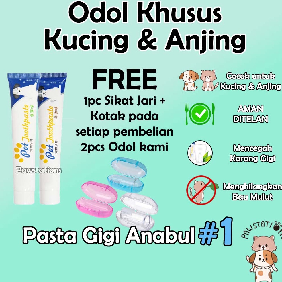 [✴N12(] Odol Kucing Odol Anjing Odol Kucing Pasta Gigi Anjing Pasta Gigi Kucing Gosok Gigi Kucing Go
