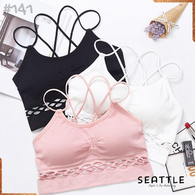 Premium Sport Bra Bh Polos Gym Lari Bralette Pakaian Dalam Baru