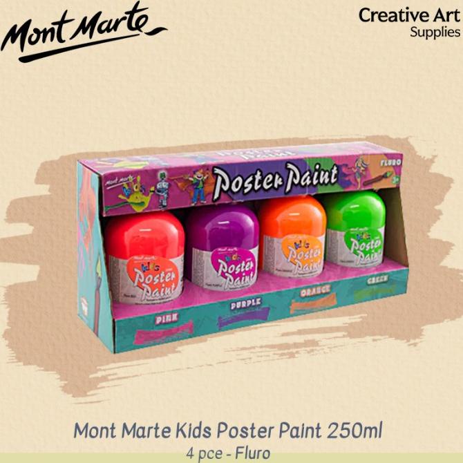 

Terbaru!! Mont Marte Kids Poster Paint set 250ml 4pcs Baru|Kode 1404