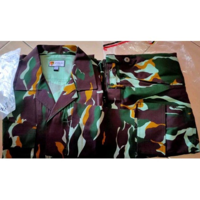 Promo 1 Stel Baju Pdl Loreng Pelopor Brimob Jatah Polri