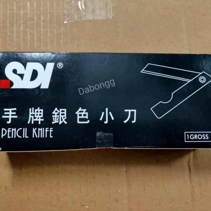 

Terlaris [1 Gross] Pencil Knife Sdi/ Pisau Lipat Sdi No.0103/ Silet Lipat