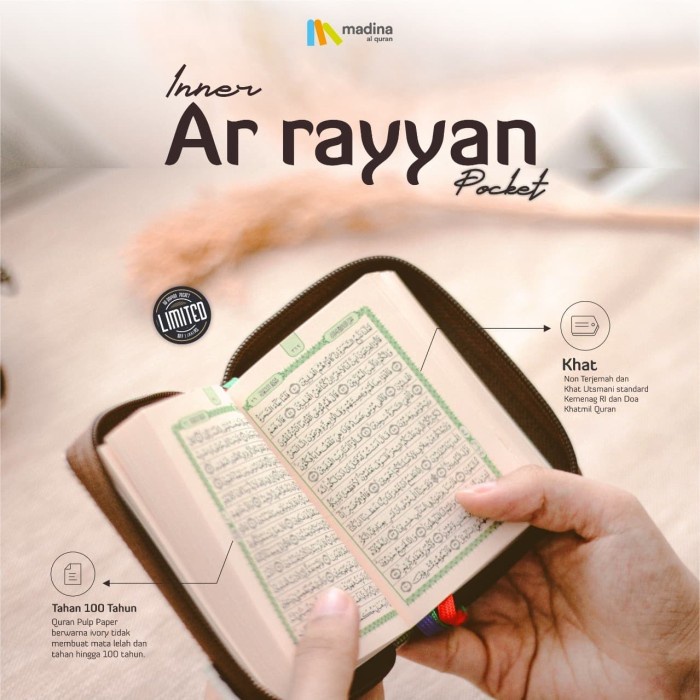 

PR0M0 alquran / al quran saku arrayyan jaibi for men non terjemah kecil a7