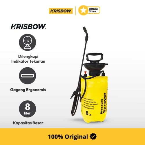 TERLARIS Krisbow Pressure Sprayer Penyemprot Tanaman 8 Ltr Nrps8 /GUNTING DAHAN/BIBIT TANAMAN/HIASAN