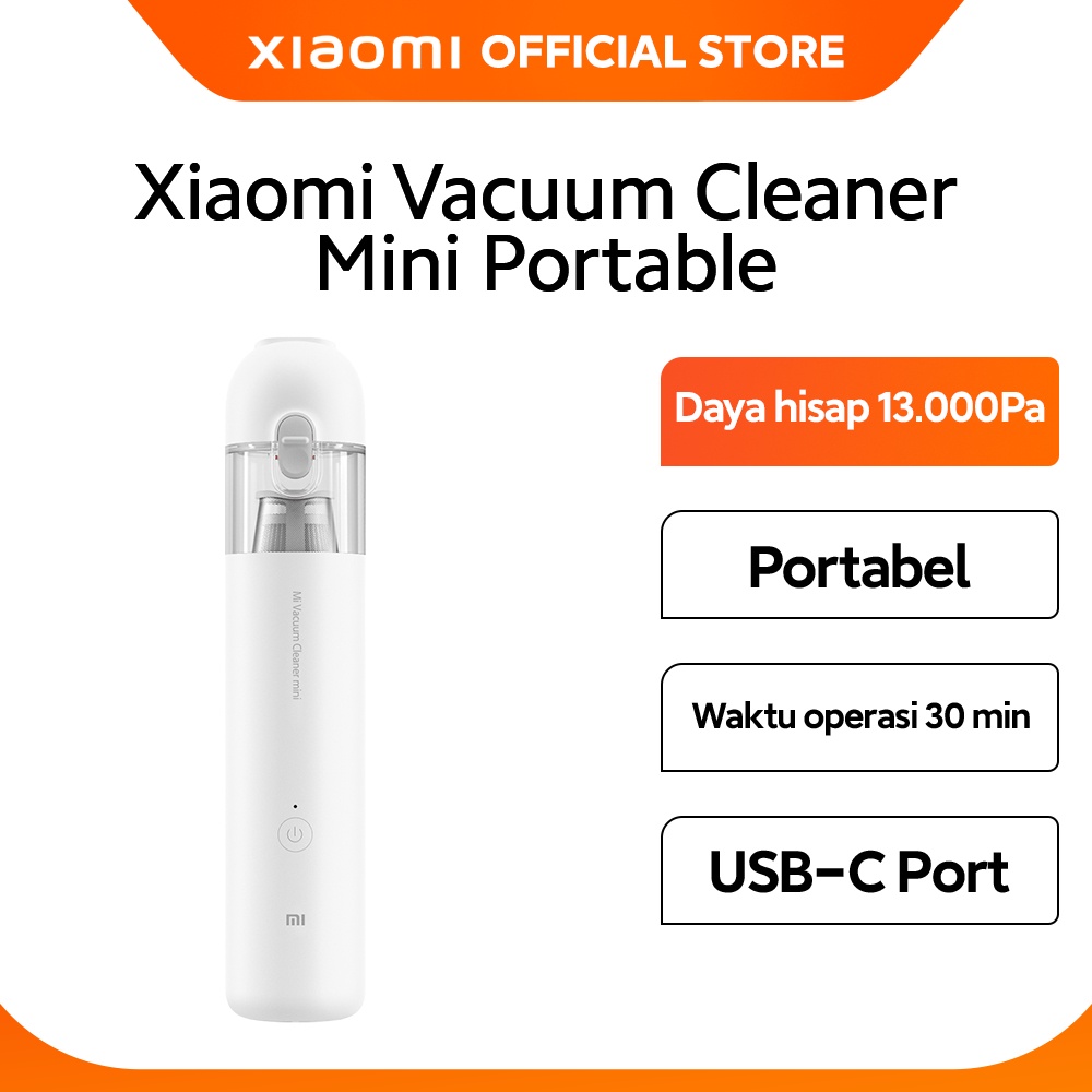 Official Xiaomi Vacuum Cleaner Mini Portable Nirkabel Daya Hisap Kuat Serbaguna Ukuran Ringkas