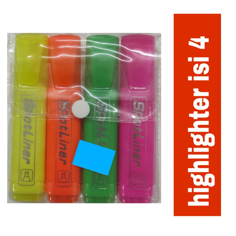

( 4 pcs) highlighter isi 4 pcs