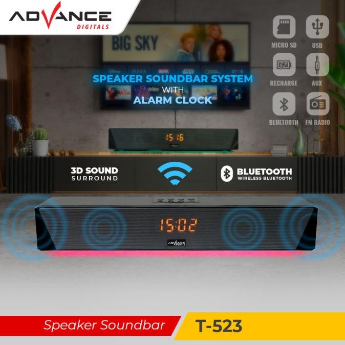 Advance Speaker Soundbar Portable Bluetooth T-523