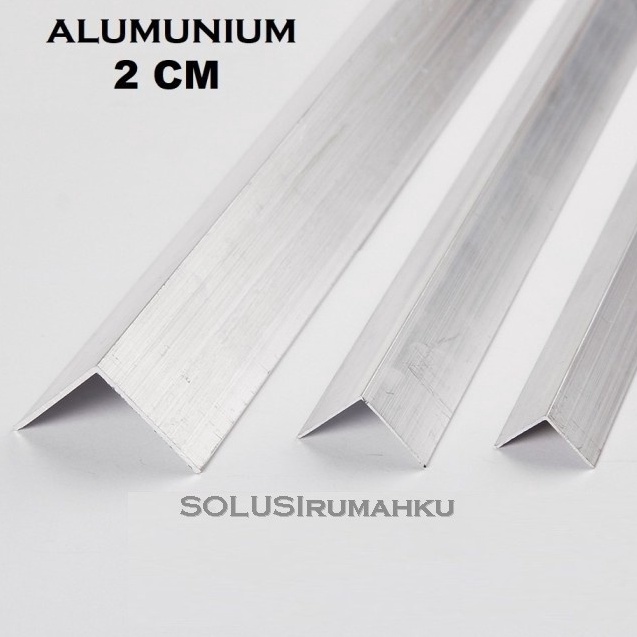 Recomend ( 6 Potong x 1 mtr ) Aluminium siku L 2 cm ( aktual 16 mm ) Alum Siku