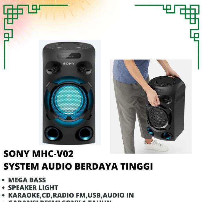 speaker hifi portable sony mhc v02 speaker bluetooth karaoke