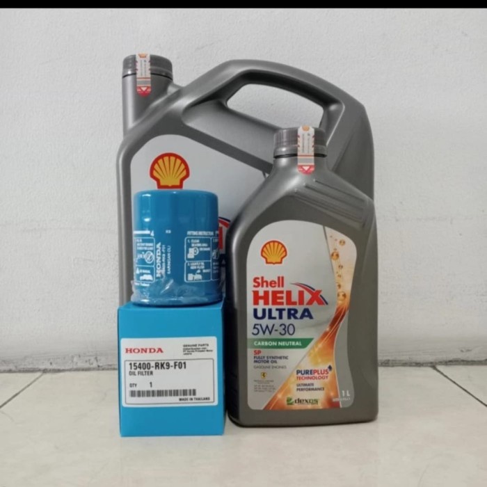 [New] Paketan Oli Mesin Merk Shell 1 Gln 1Liter N 1 Pc Filter Oli Honda Limited