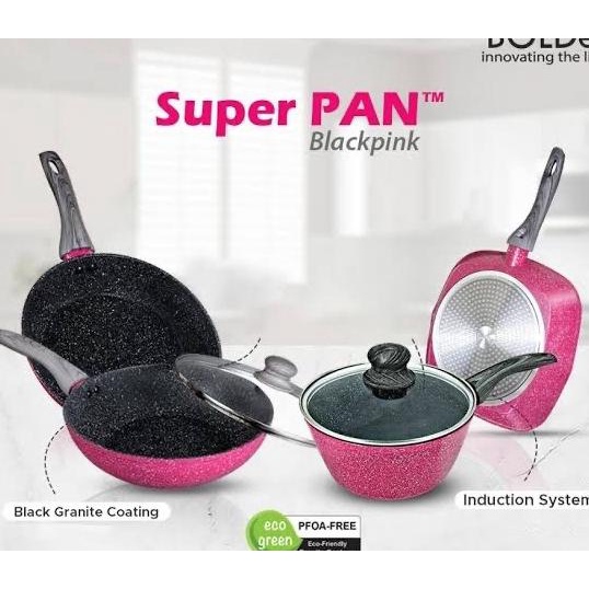 Set Black Pink Bolde ( Panci 4 Set)