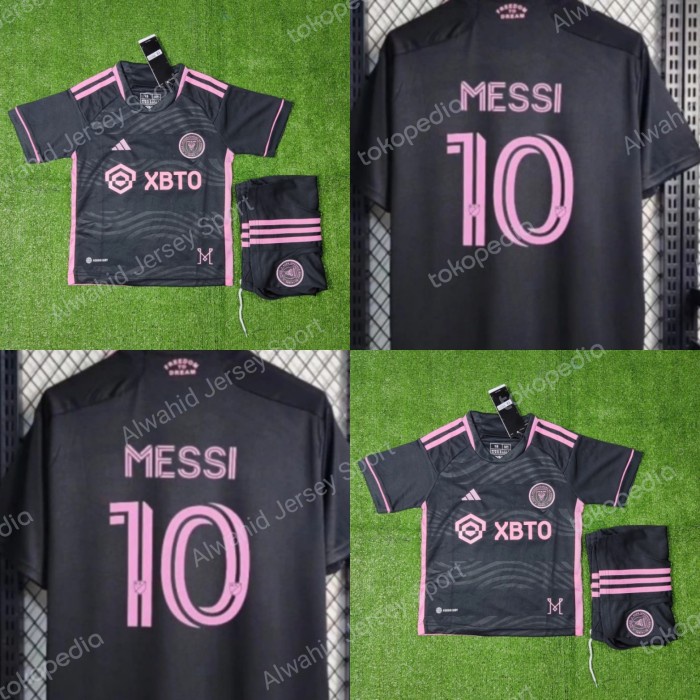 Bestseller Jersey Bola Kids Anak Interr Miyami Away 2023/2024 + Nameset Messi