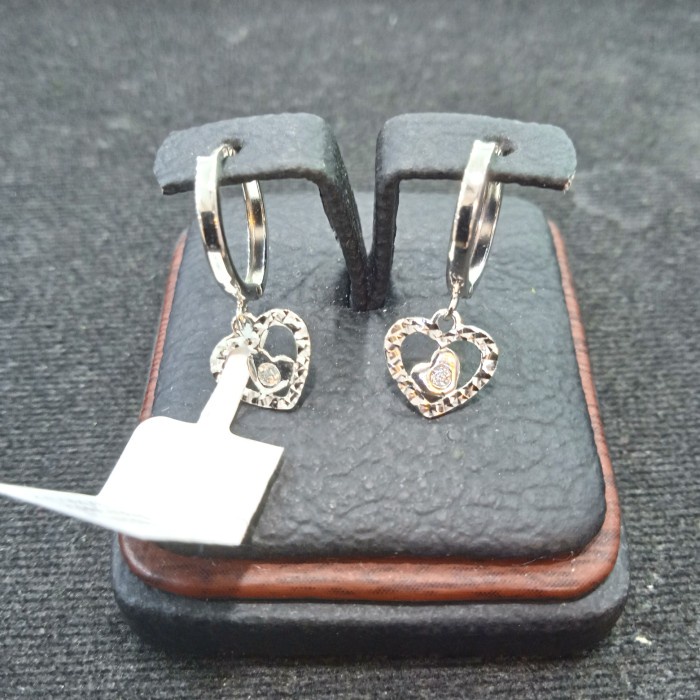 ✨Termurah Anting Emas Putih Love 75 Terbaru