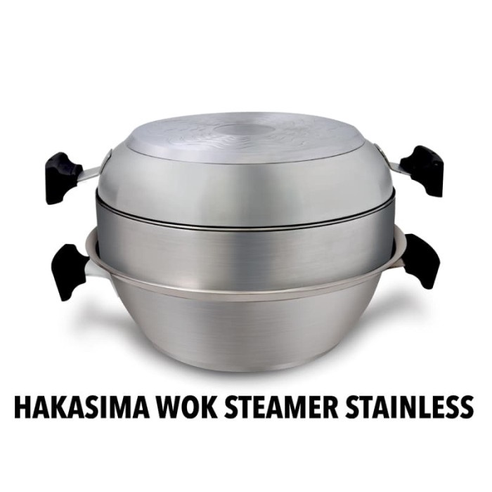 ✨Ori Hakasima Wok Steamer Stainless Terbaru