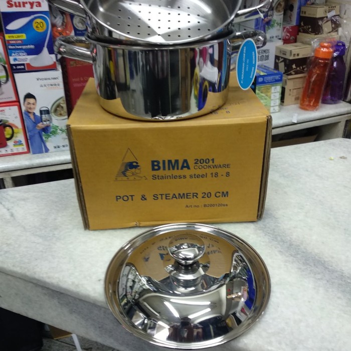✨Ori Bima Kukusan Steamer 20Cm Pot  Steamer Stainless Steel Terbaru
