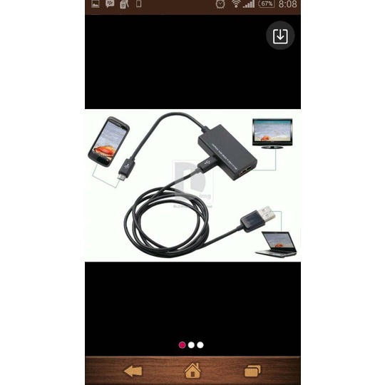 [Original] Micro Usb To Hdmi Mhl Cable Adapter Diskon