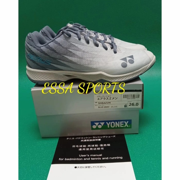 [Best Seller] Sepatu Badminton Yonex Aerus Z2 Blue Gray Jp Code Original Terbaru