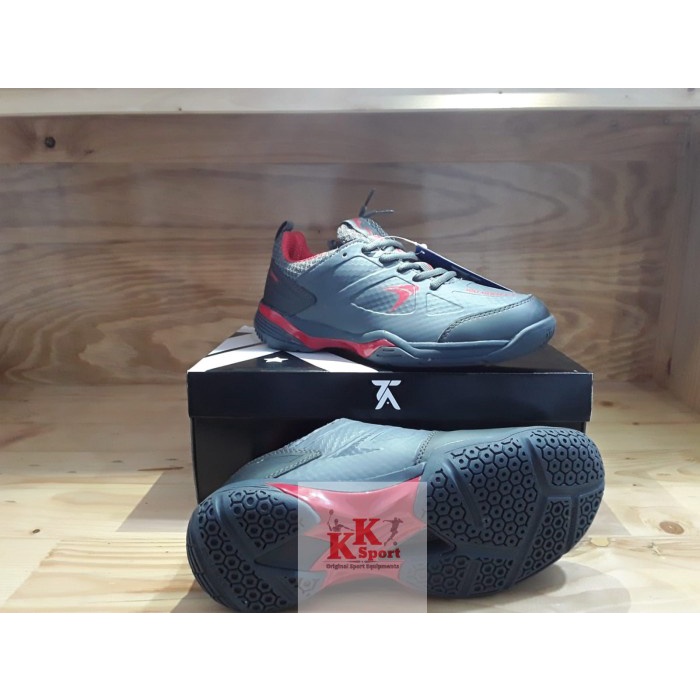 [Best Seller] Sepatu Badminton Flypower Rio Gold C1 Grey Terbatas