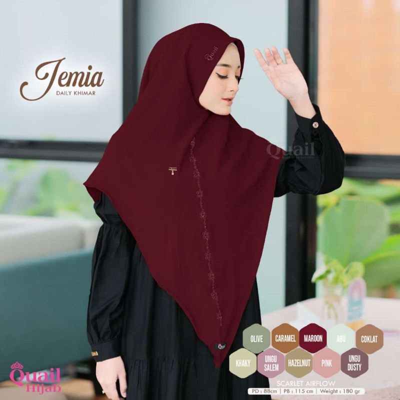 Khimar Bordir Quail Model JEMIA