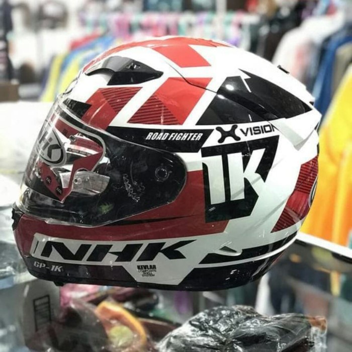 [New Ori] Helm Nhk Full Face Gp 1000 Red Series X Vision Terbaru