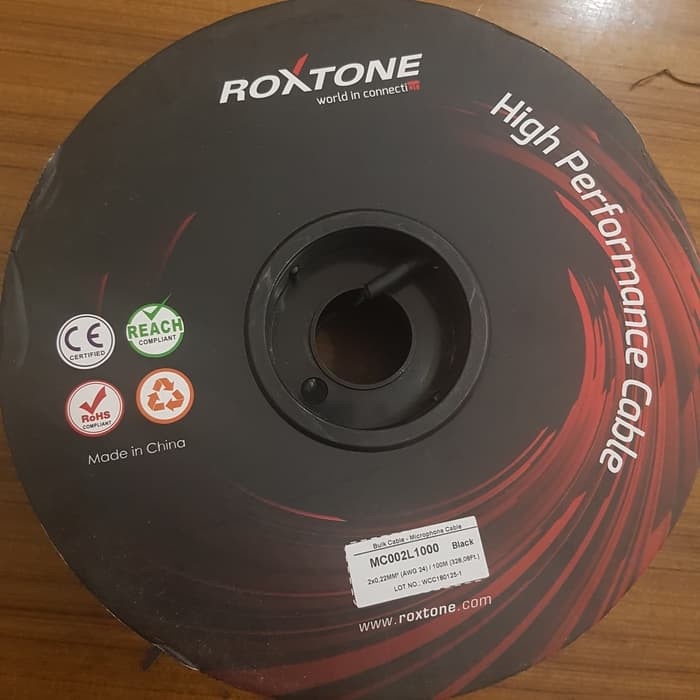 Kabel Mic Stereo Profesional Roxtone Mc002 Original