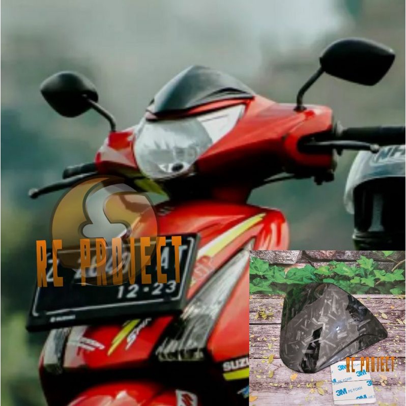 VISOR SUZUKI SPIN 125 NEW CARBON FORGET WINDSHIELD SPIN 125 NEW CARBON FORGET