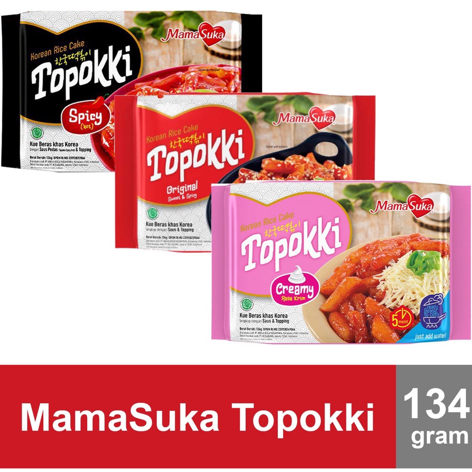 

QDVR5114 TOPOKKI MAMASUKA 134gr 3 Variant Rasa HALAL!!
