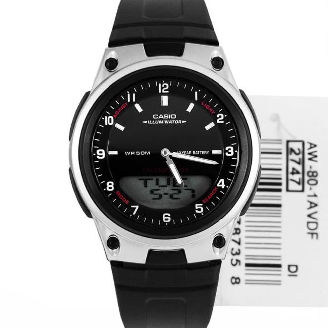 Casio Aw-80-1Avdf Jam Tangan Pria Analog Digital Aw80 Aw-80-1A