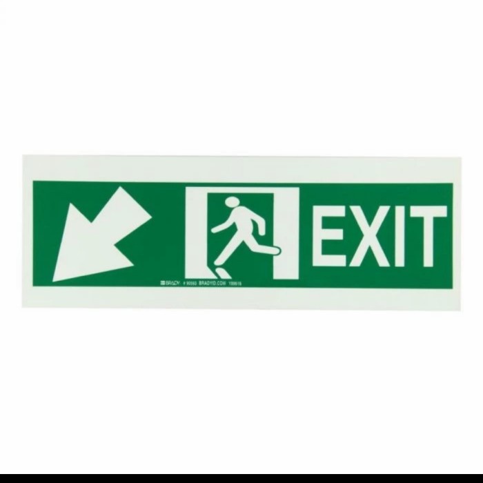 

✨Sale Brady Glow Exit Sign Sticker Down Left 90593 B10000369 Limited