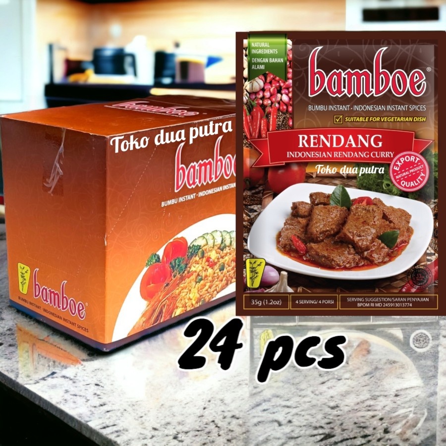 

Bamboe Bumbu Rendang 35 gr X 24pcs / bumbu bamboe Rendang 1 box isi 24 pcs