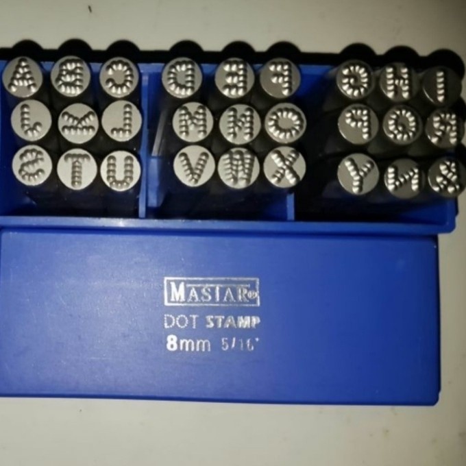 

✨Sale Gjt Mastar Letter Punch/Huruf Ketok Model Bintik 8 Mm A-Z Terbatas