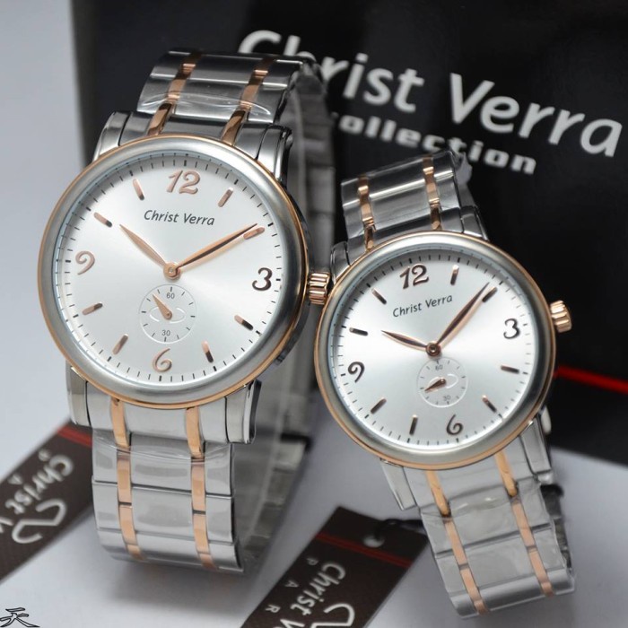 ✅Termurah Christ Verra 2049Gl-14 Silver Rosegold Couple Original Limited