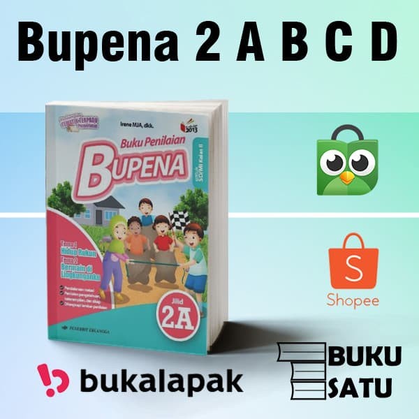 

NEW BulkBuyBS Bupena Kelas 2 SD Erlangga Bupena 2A 2B 2C 2D