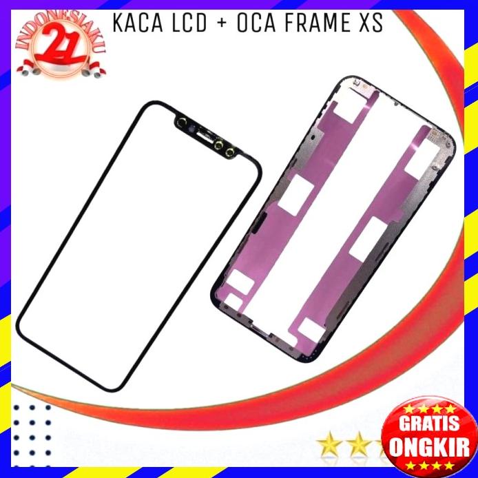 Kaca Lcd Frame Oca Iphone Xs Original New