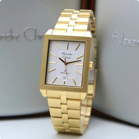 ✅Original Jam Tangan Pria Alexandre Christie Ac 1020 Original - Gold Limited